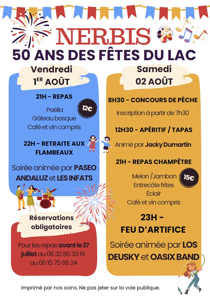 Fêtes du lac Nerbis 1+2 AOUT