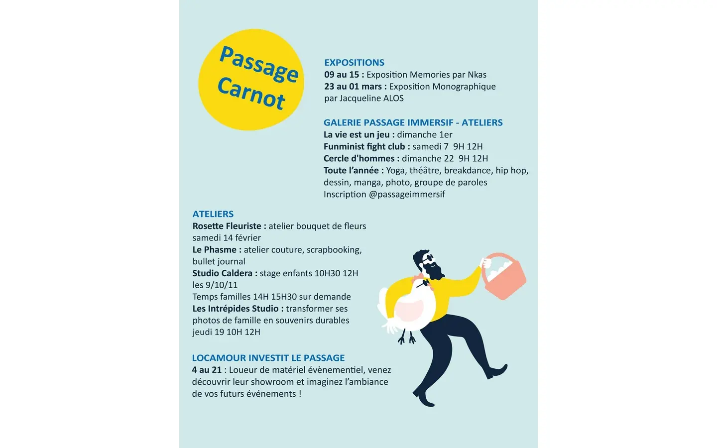 Halles-Carnot en février