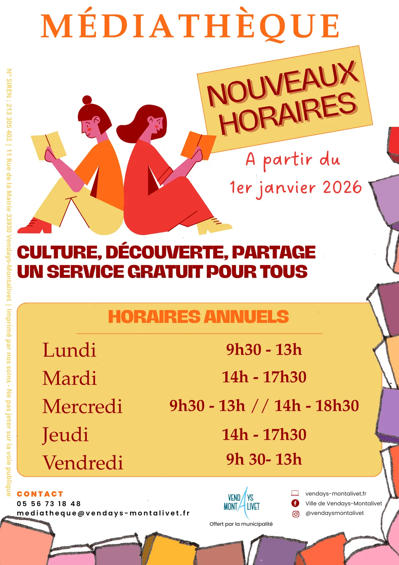 Horaires 2026 - 1