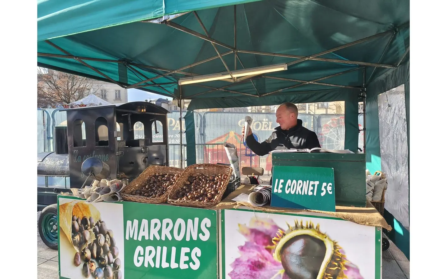 Marché de Noël Clemenceau - marrons grillés
