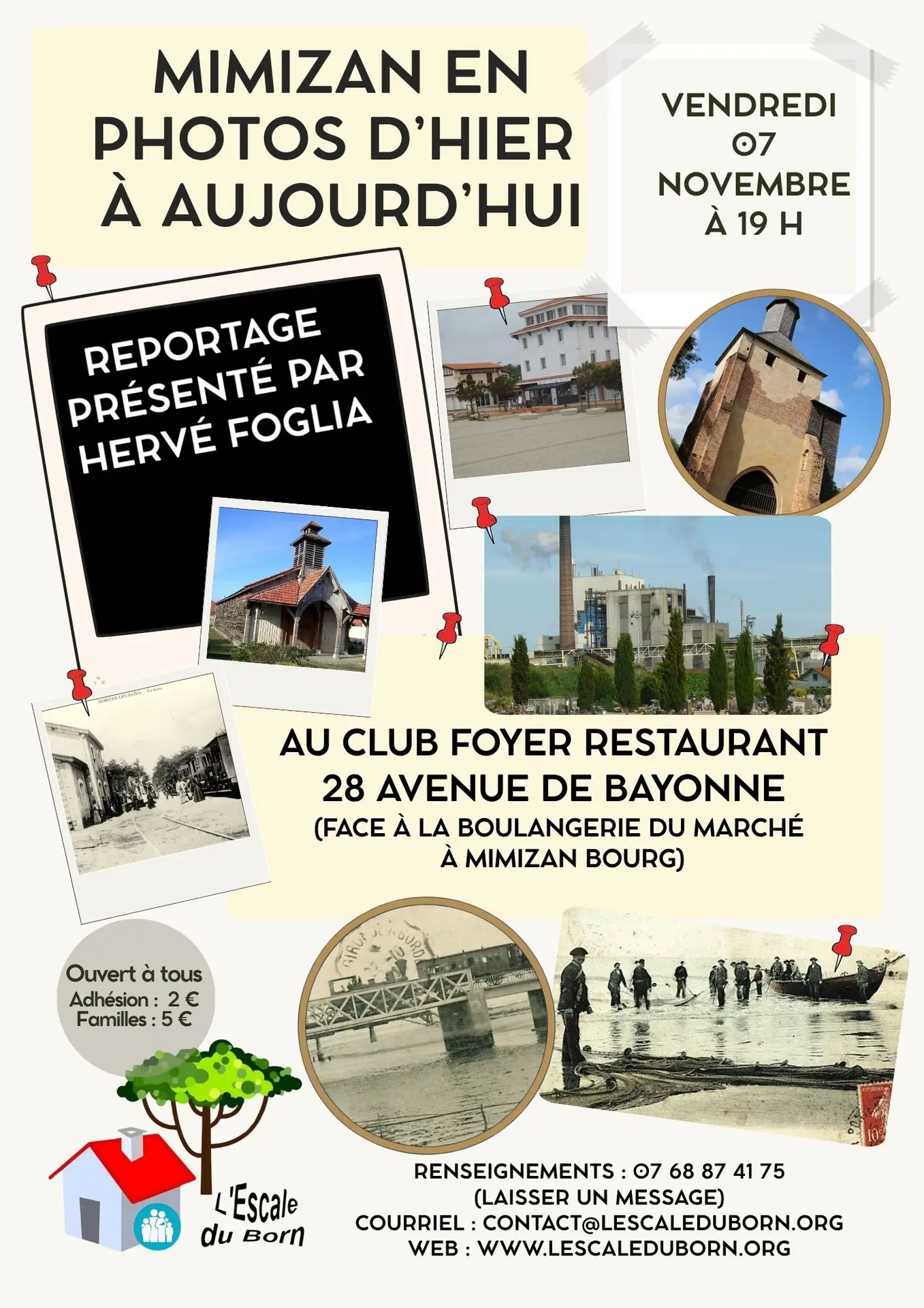 Flyer Annonce Evènement Atelier Cuisine Végétale Bio Restaurant Photos Moderne Rond Vert  - Mimizan en photos 2025 11 07