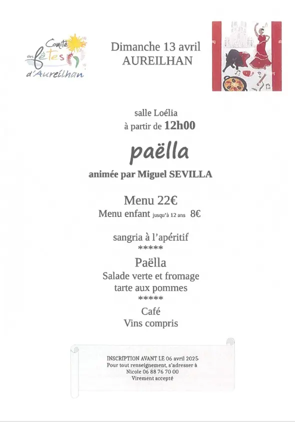 Paella Aureilhan 13-04-2025