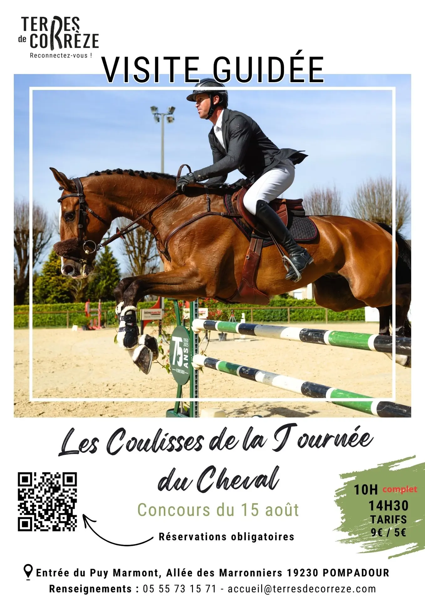 Affiches billetterie 2025 charte graphique OT TDC - Journée du cheval Pompa
