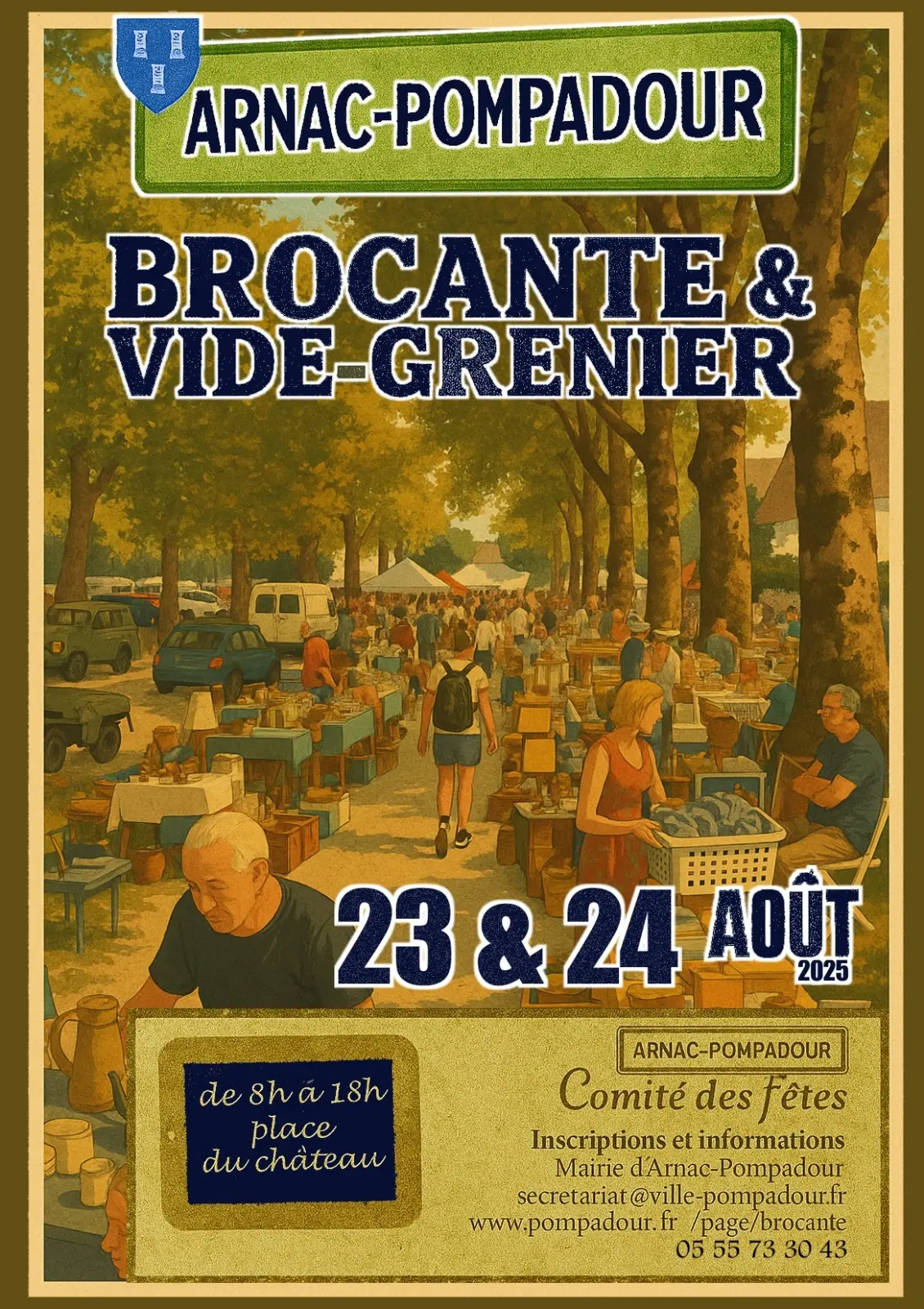 Pompadour - brocante 23 et 24 08 2025