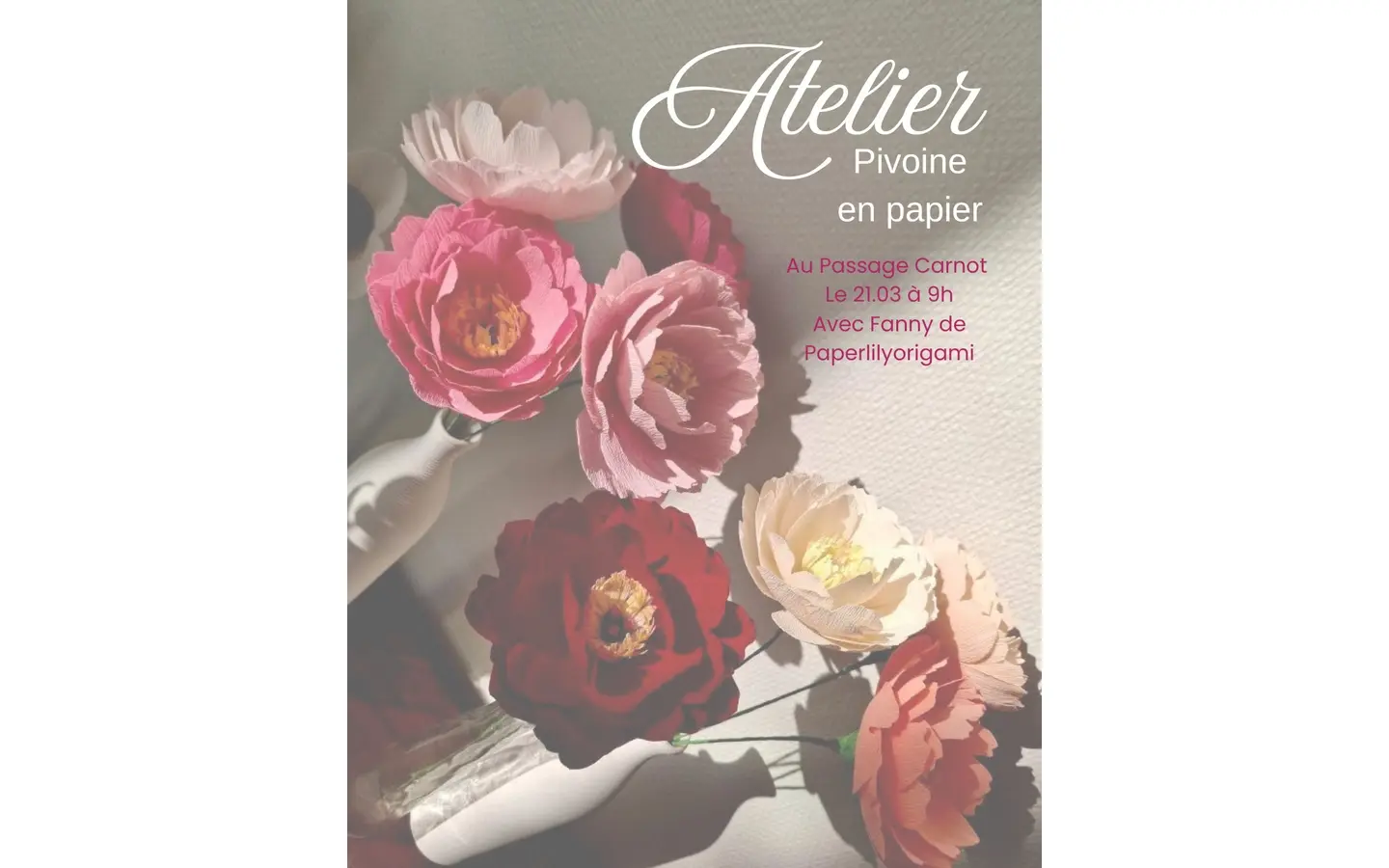 Atelier fleur en papier
