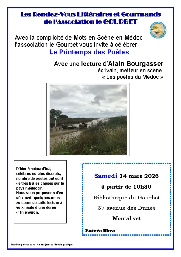 affiche RVLG le printemps des poetes