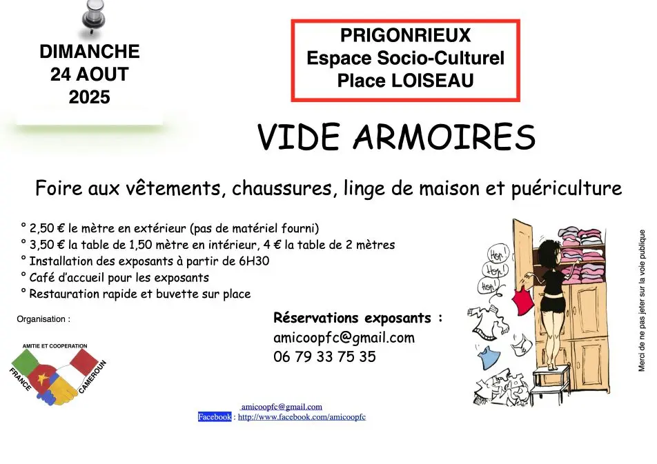 affiche VIDE ARMOIRE 24 AOUT 2025 paysage