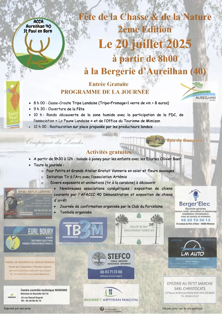 affiche fete de chasse et de la nature 2025