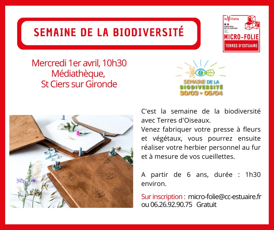 SEMAINE DE LA BIODIVERSITE / PRESSE A FLEURS / 800X600
