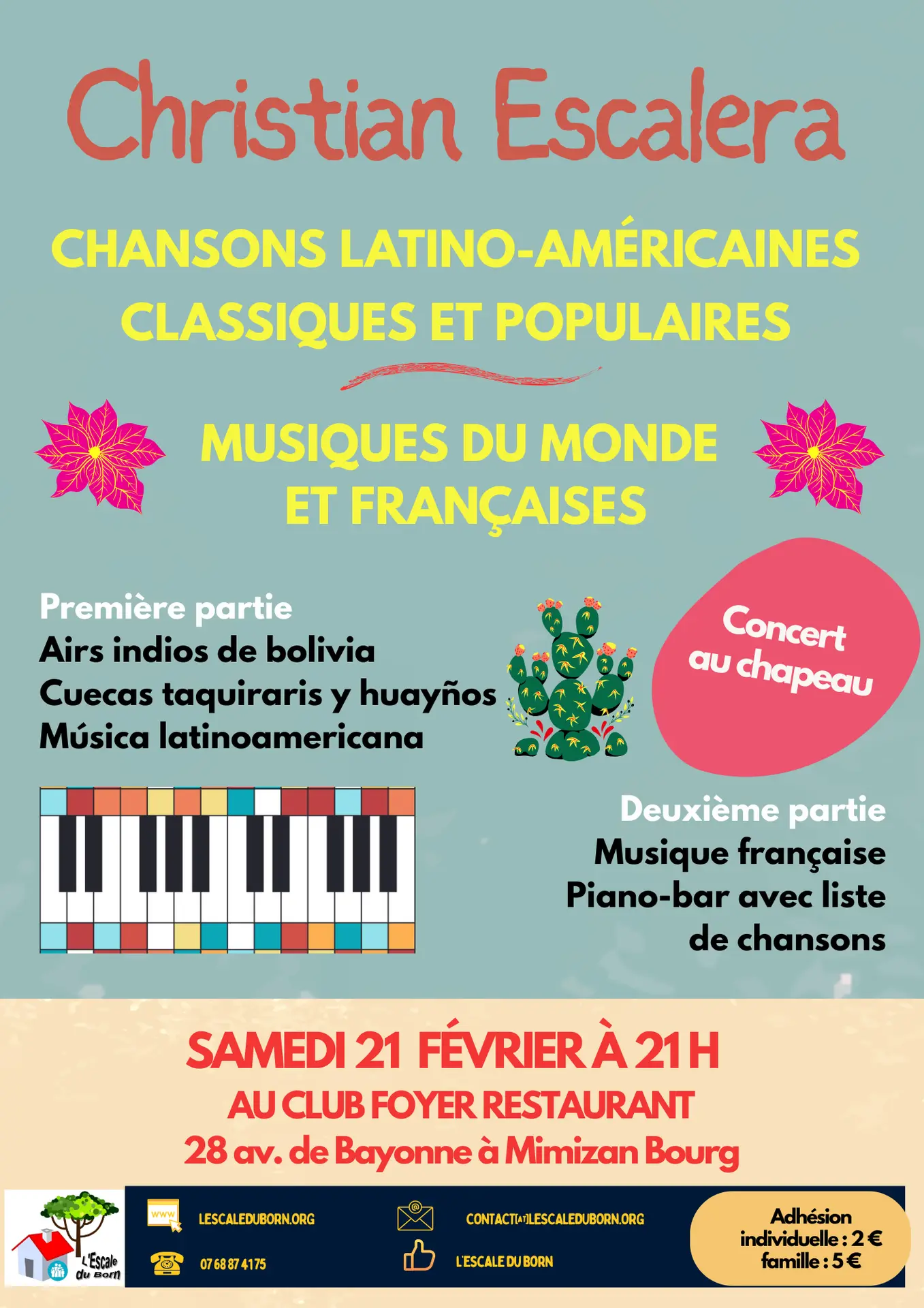 Flyer Annonce Evènement Atelier Cuisine Végétale Bio Restaurant Photos Moderne Rond Vert  - christian escalera 21 février