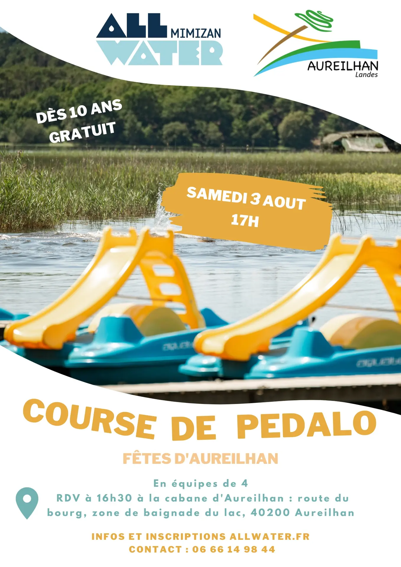 course pédalo fêtes Aureilhan
