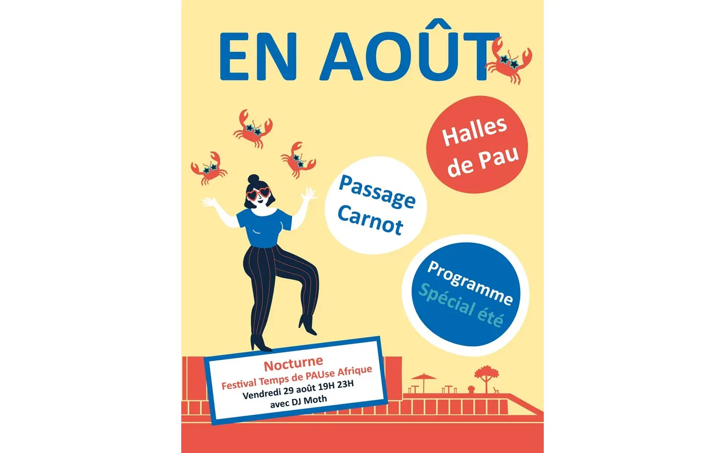 halles de pau en août