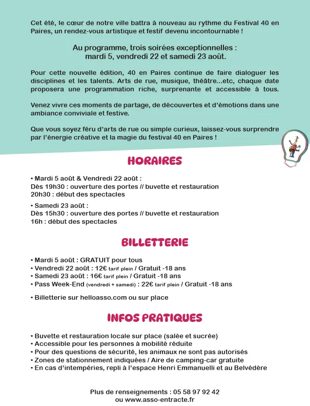 infos 40 en paires