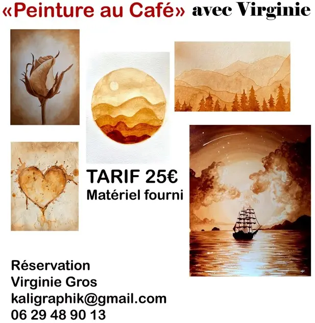 peinture au café