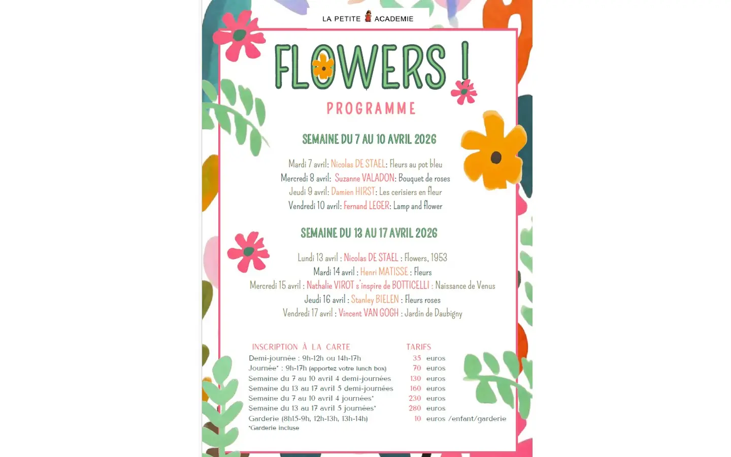 programme flowers