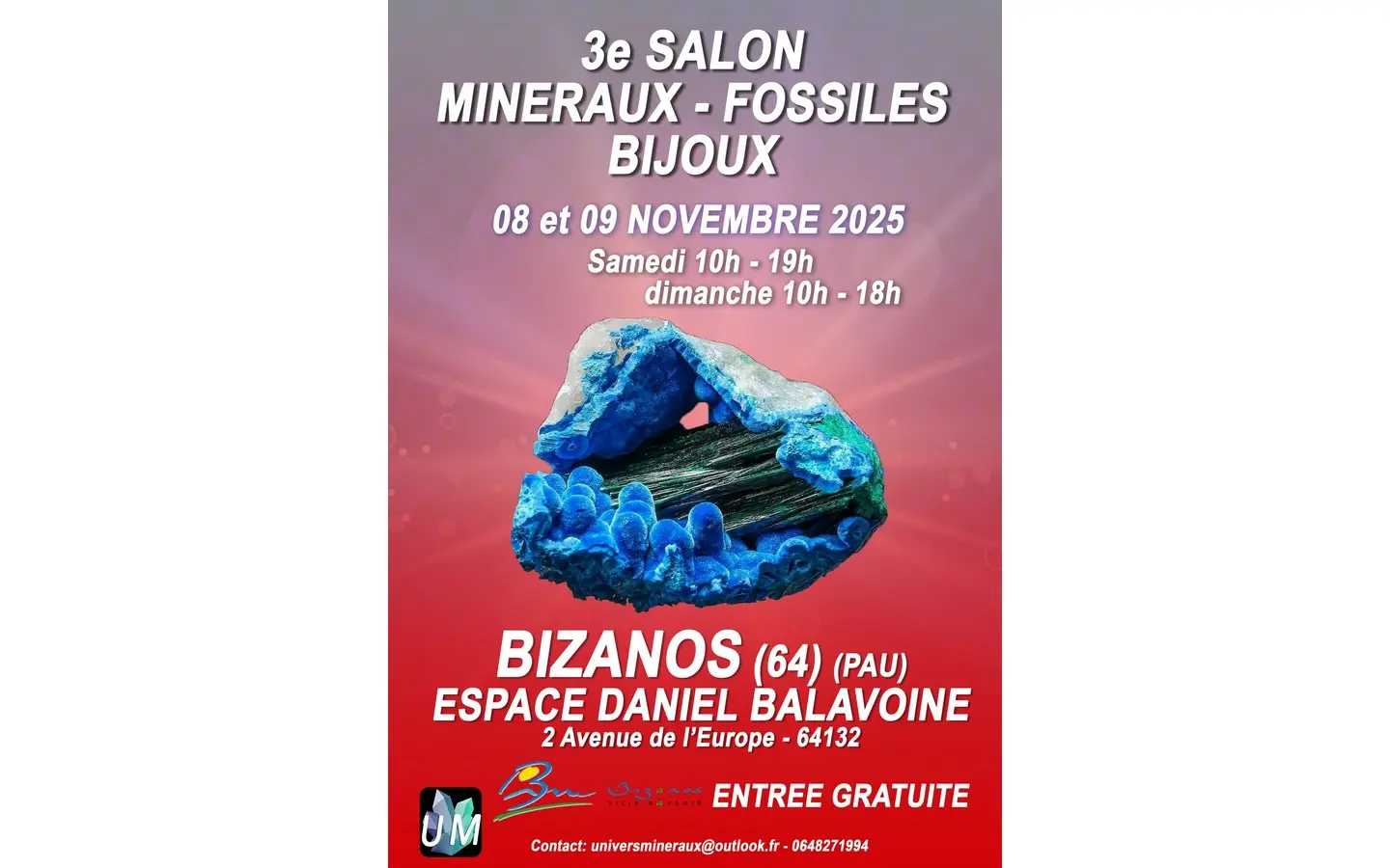 salon minéraux fossiles bijoux