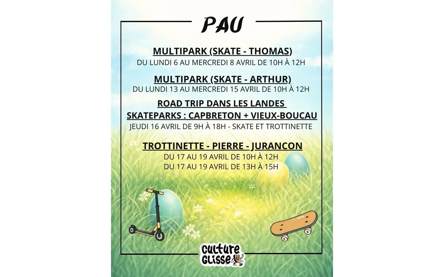 stage culture glisse programme