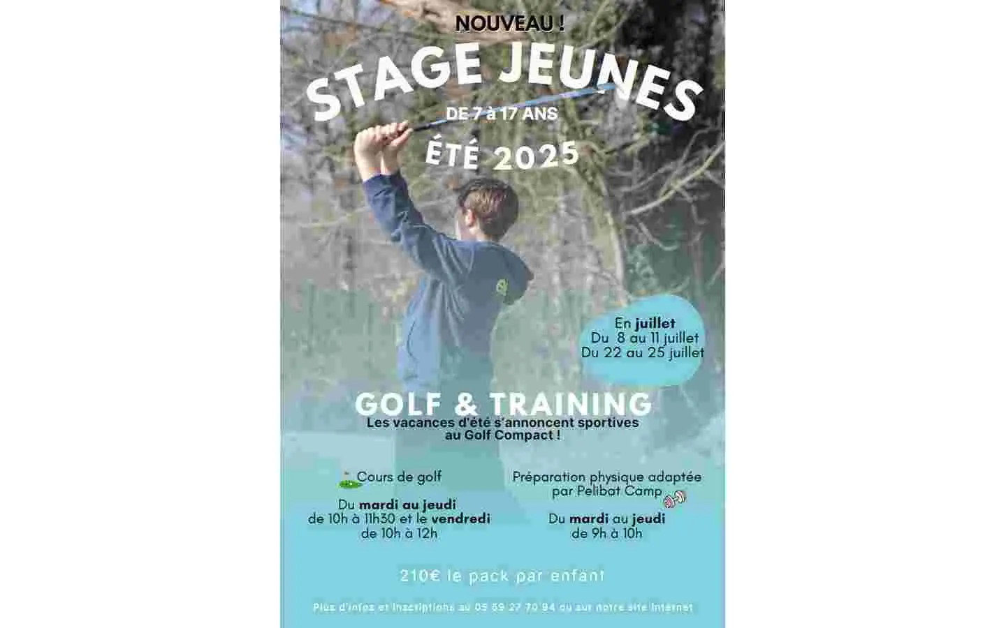 stage juillet golf