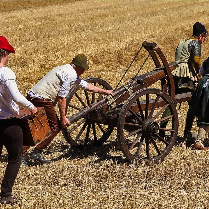 Campement 15e siècle avec l'Ordonnance Saint-Michel