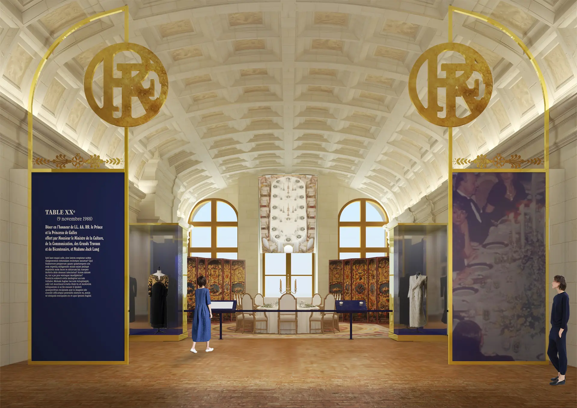 Vue du projet d’exposition «  les festins de Chambord »