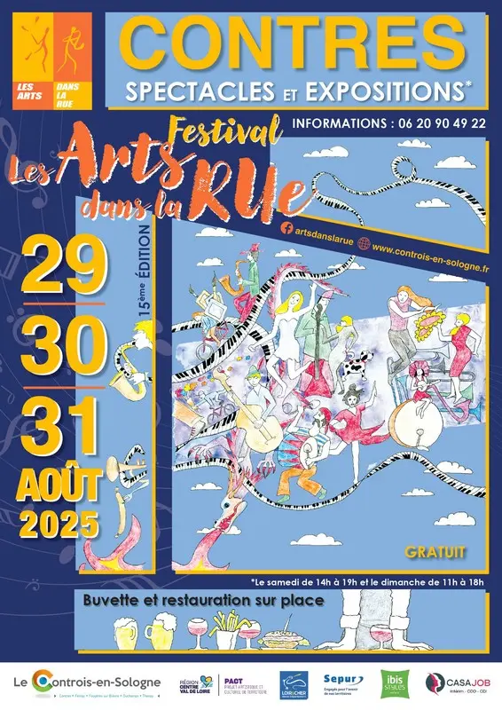 Affiche - arts dans la rue - contres - 2025