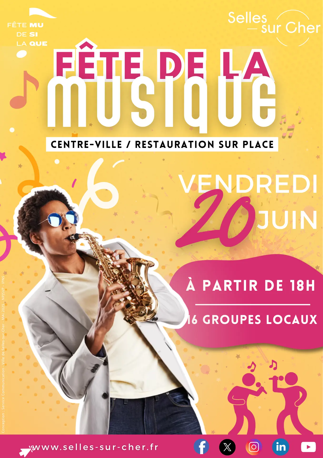 Affiche fête de la musique Selles - Affiche Fête de la Musique Selles 1
