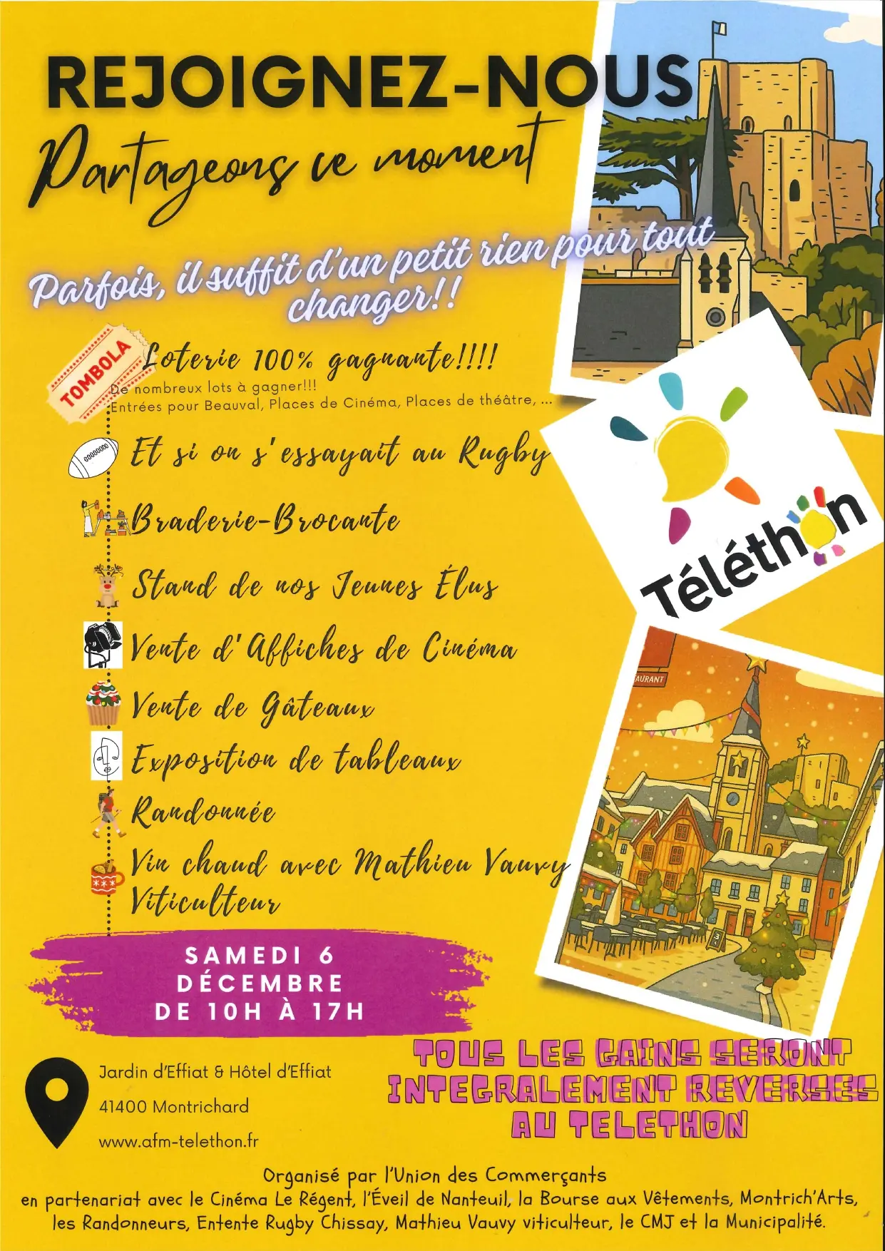 Affiche Téléthon Union des Commerçants Montrichard