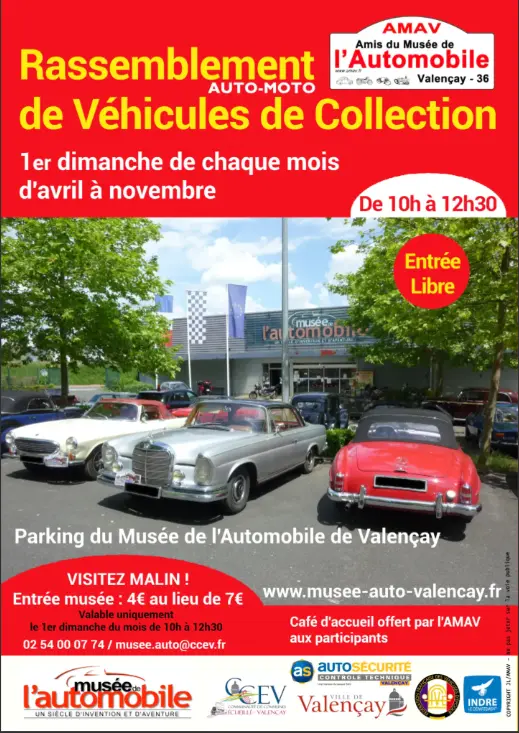 Rassemblement Auto-Moto de véhicule de collection Musée de l'Automobile Valençay