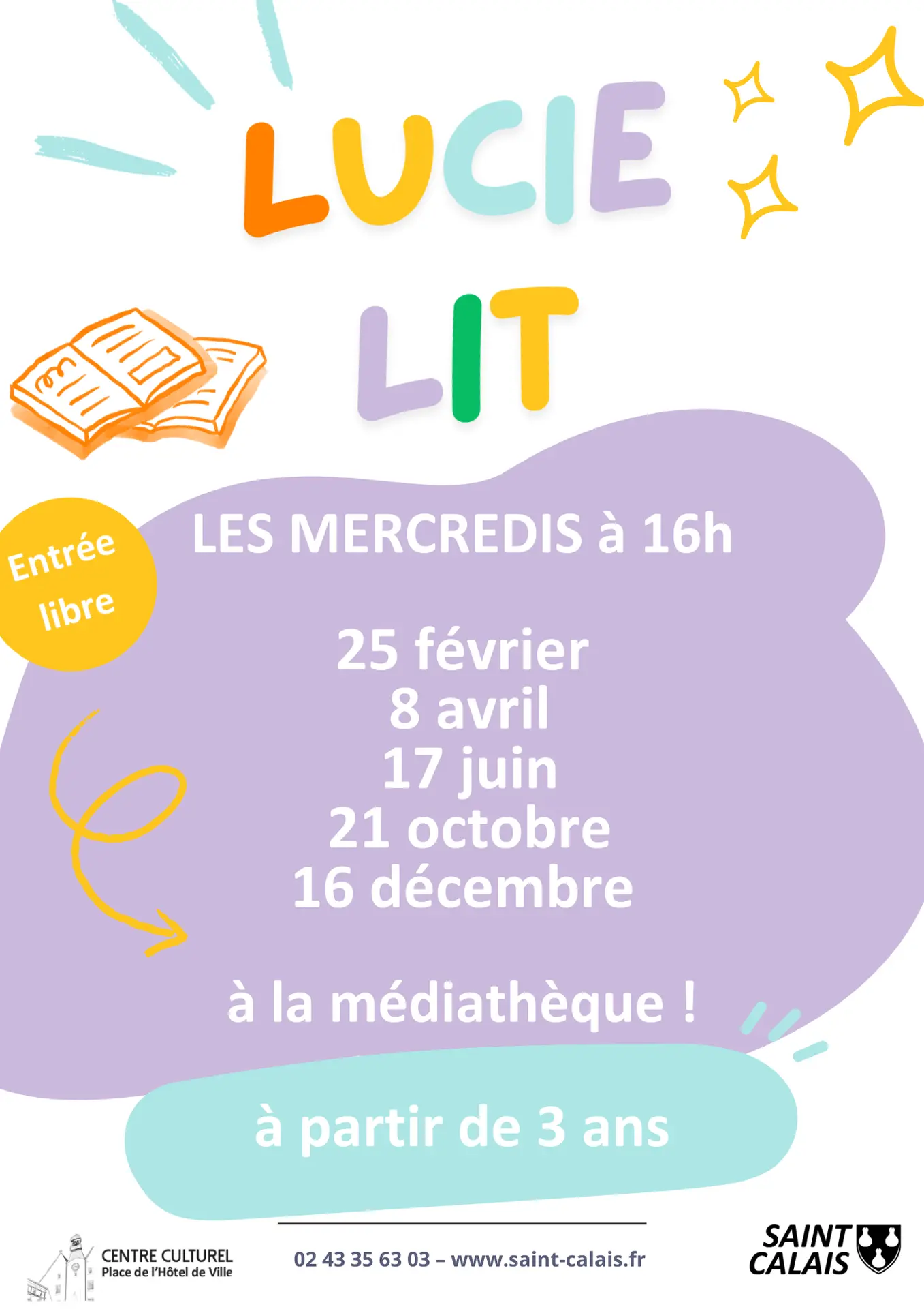 Affiche Lucie lit 2026 - Saint-Calais