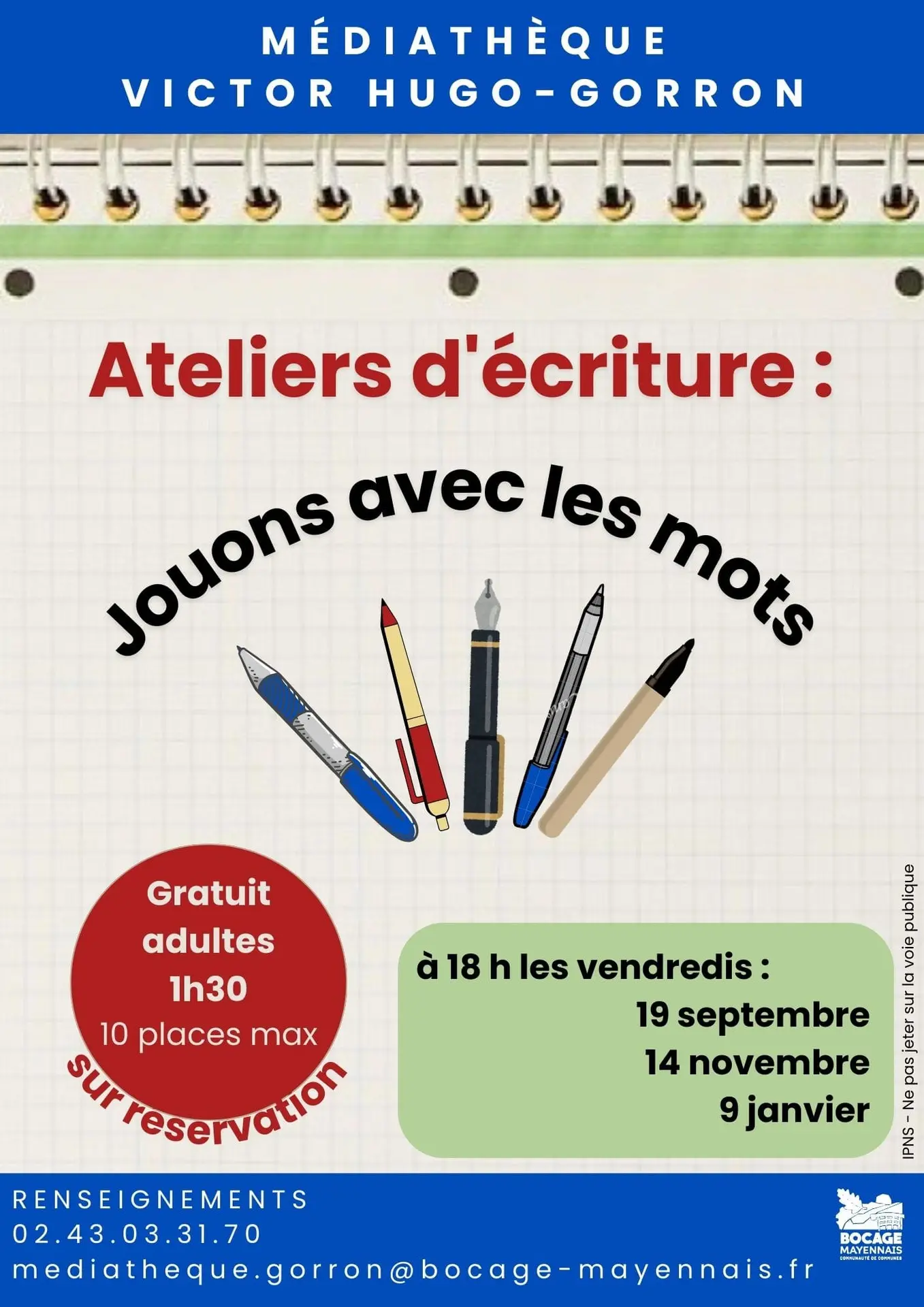 2025 à 2026 Atelier écriture - Gorron