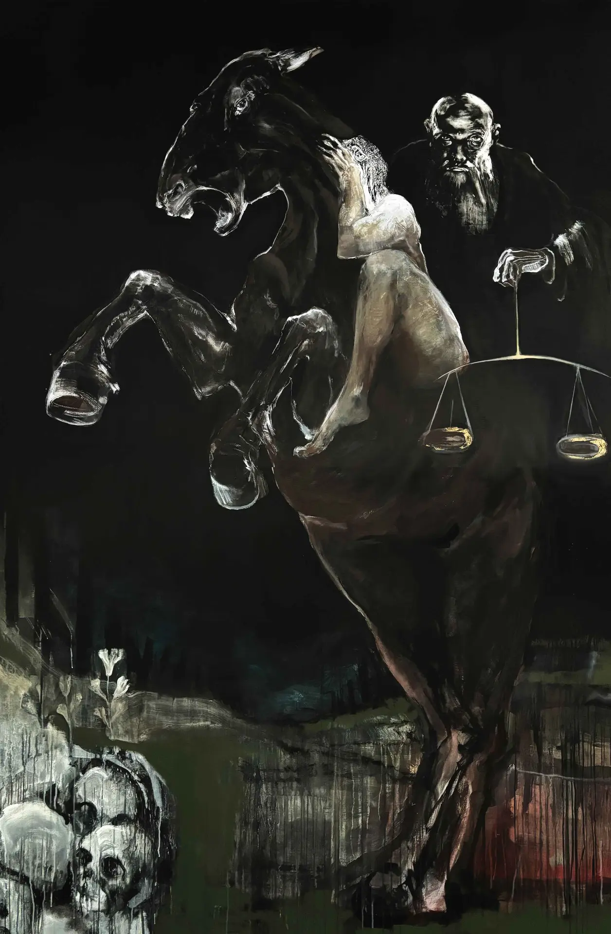 Cavalier - cheval noir