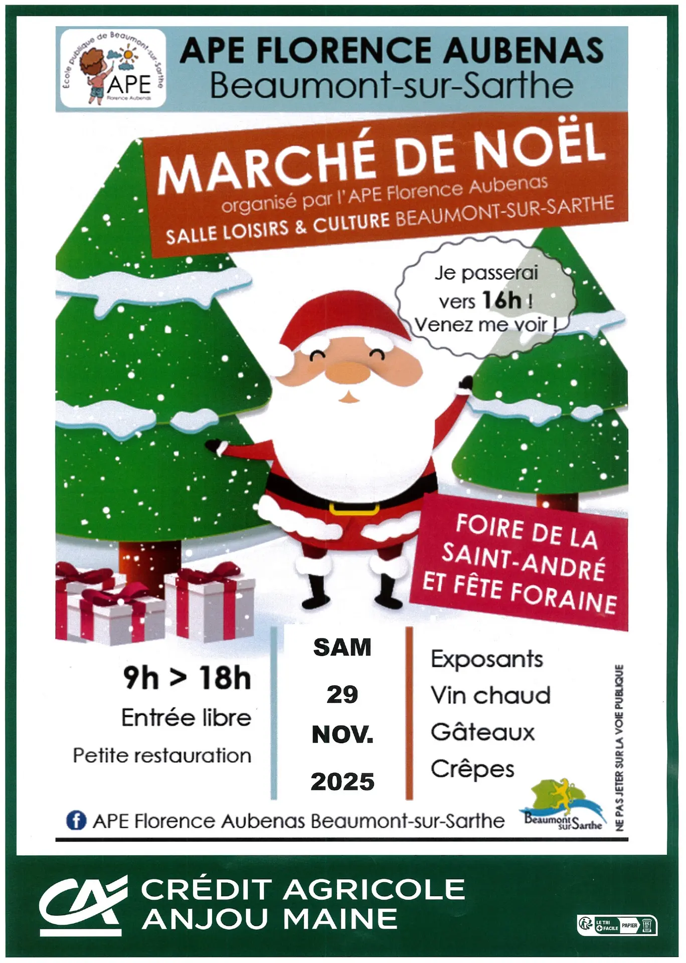 Marché de Noël Beaumont APE 29 11
