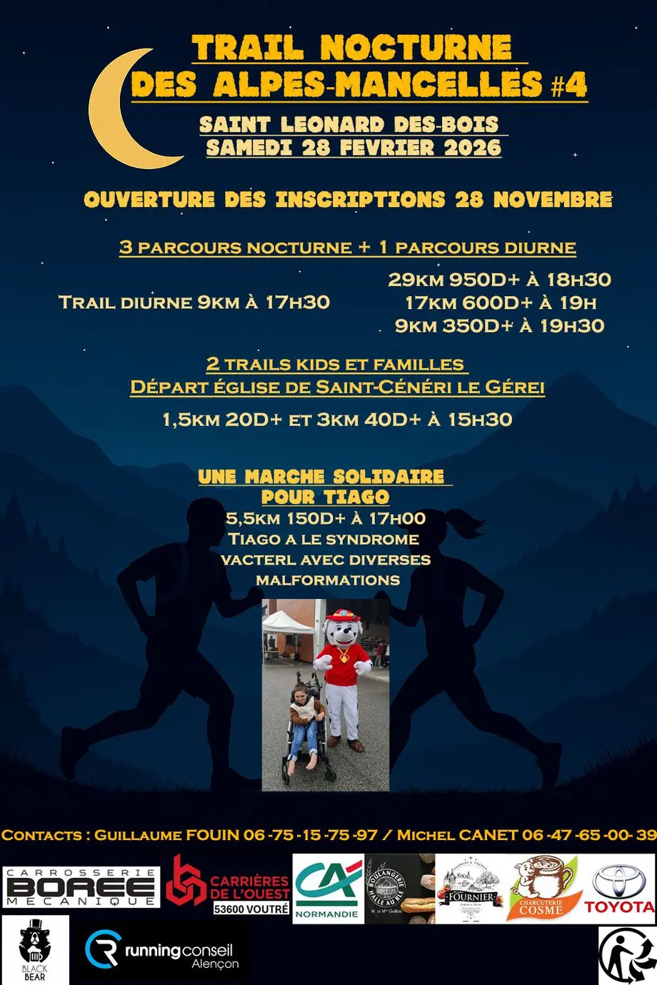 Trail nocturne des Alpes Mancelles 28 02