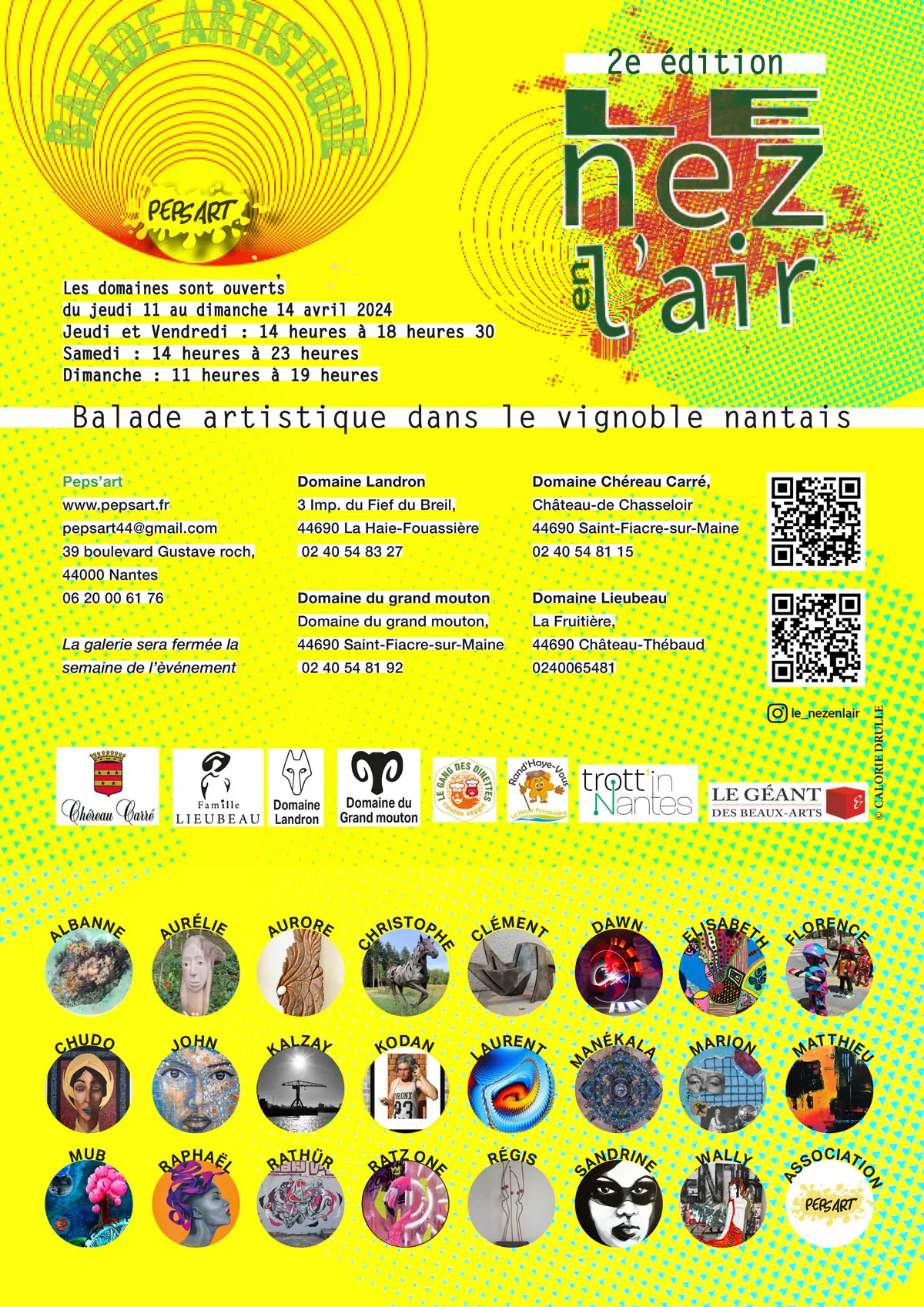 le nez en l air 2024 programme le vignobledenantes tourisme