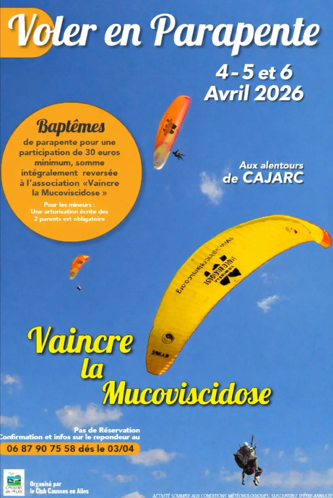 Voler en parapente aux alentours de Cajarc