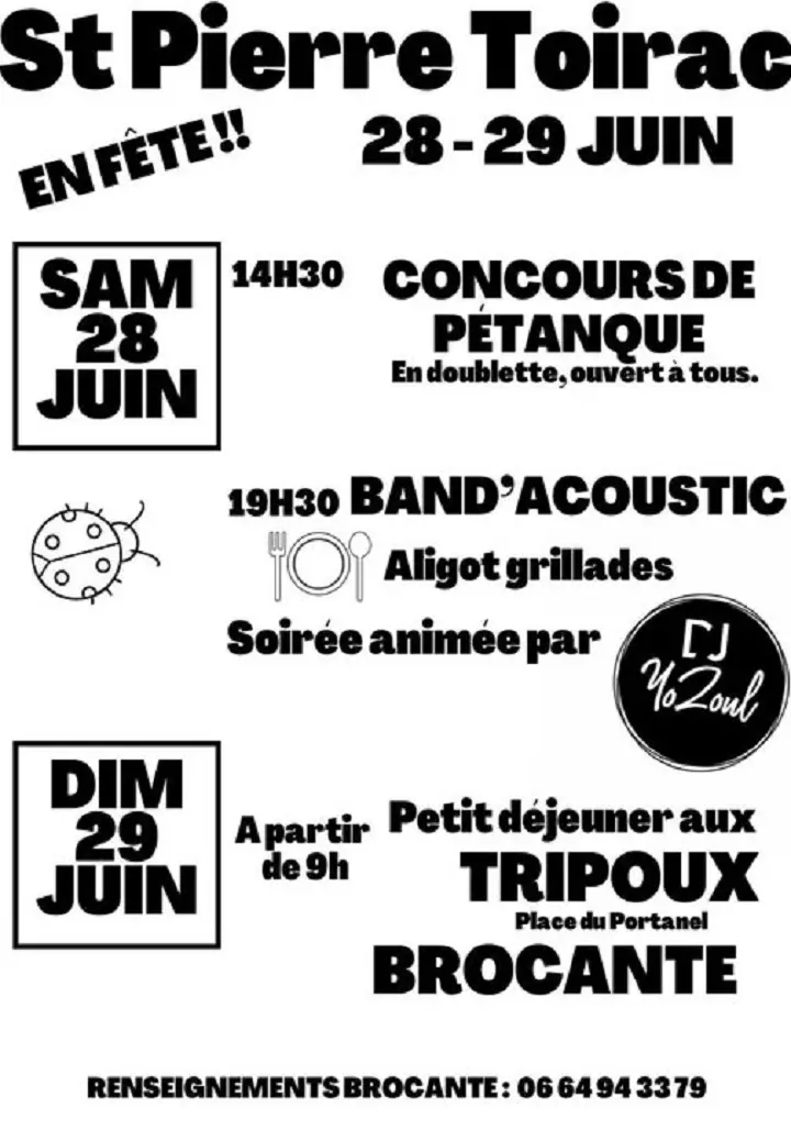 fête votive saint pierre toirac