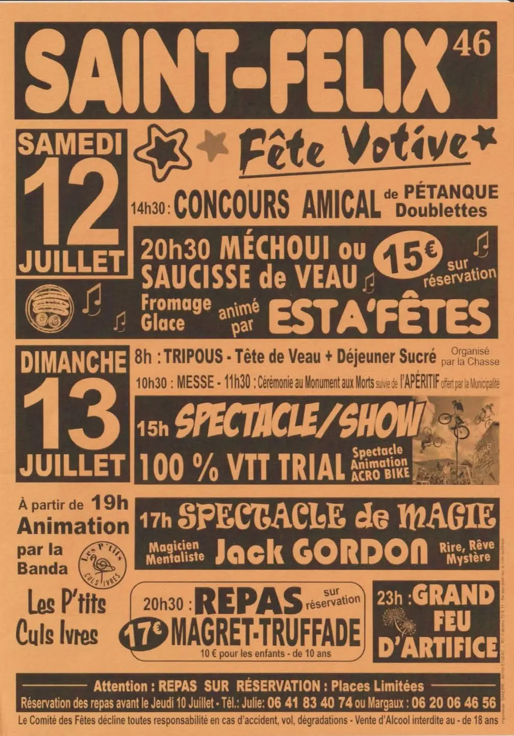 fête programme