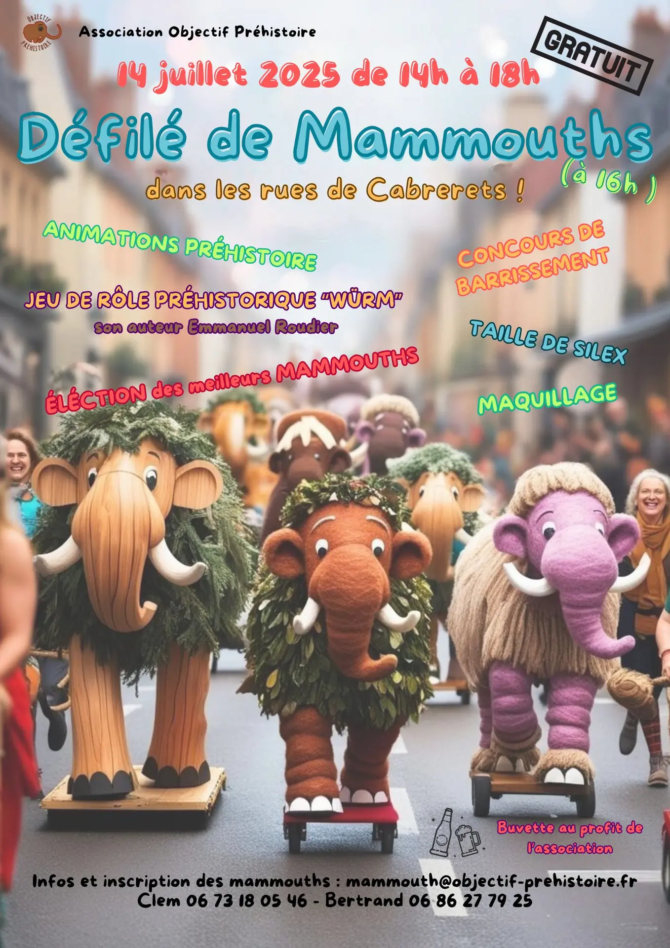 Défilé de Mammouths (A4) - Affiche Recto