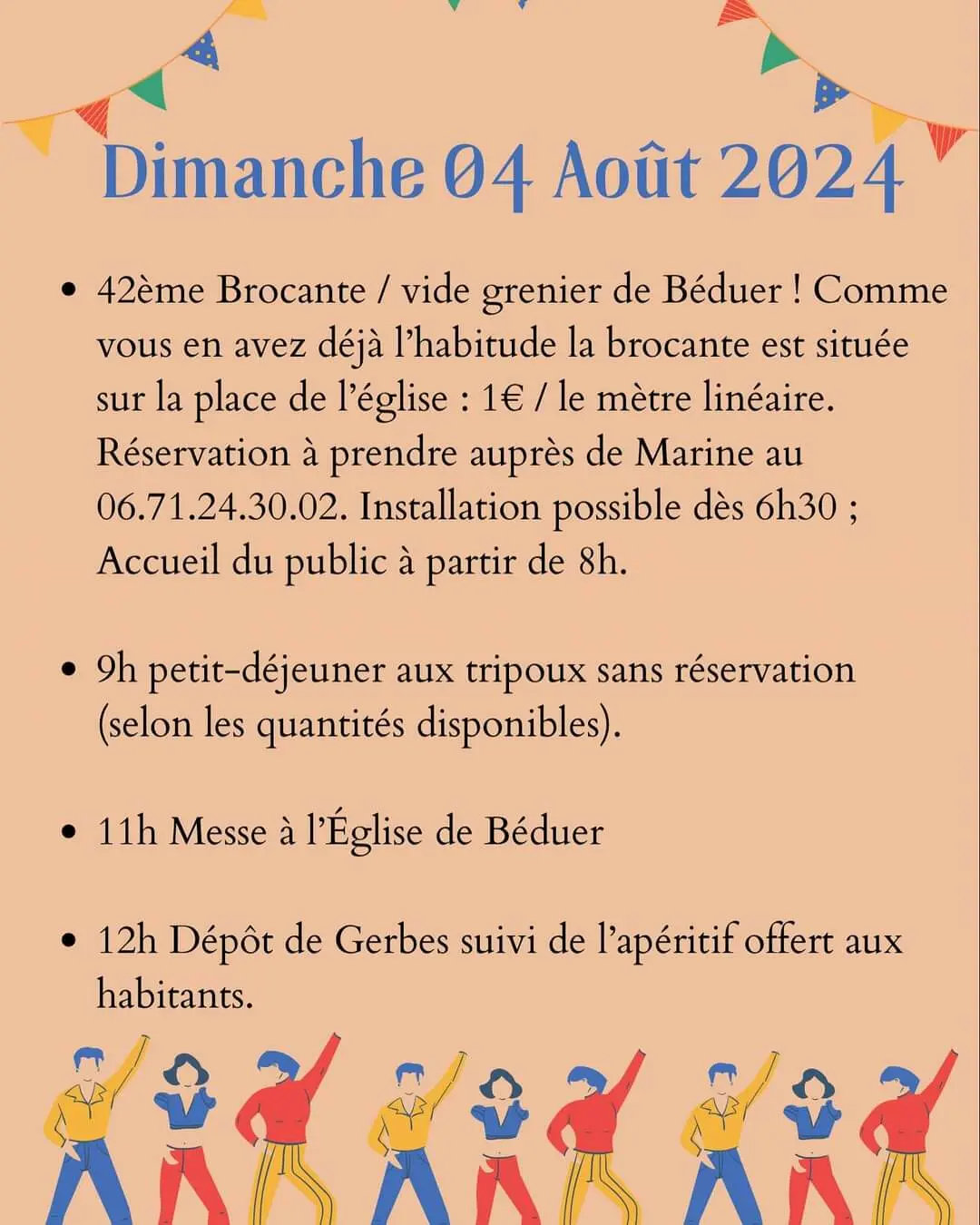 fête à Béduer programme dimanche journée
