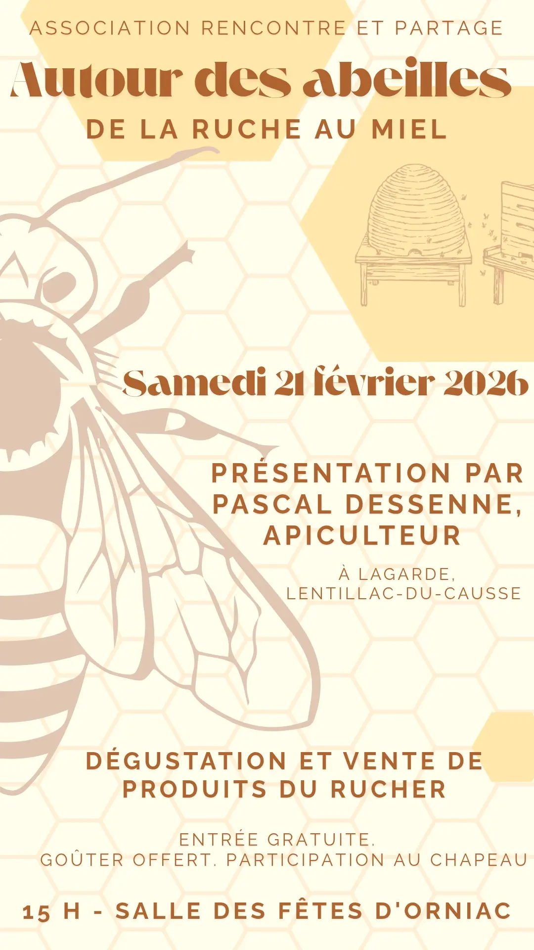02 - 21 février - Autour des abeilles, de la ruche au miel - Orniac