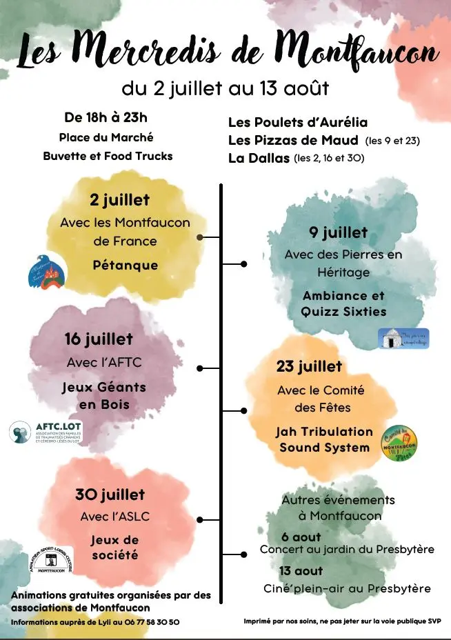 07 - Les mercredis de Montfaucon - 2 juillet au 13 août