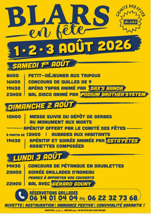 08 - 1, 2 et 3 août - Blars en fête