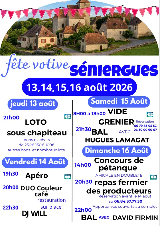08 - 13 au 16 août - Fête à Séniergues 2