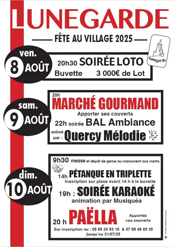 08 - 8 au 10 août - fête Lunegarde.