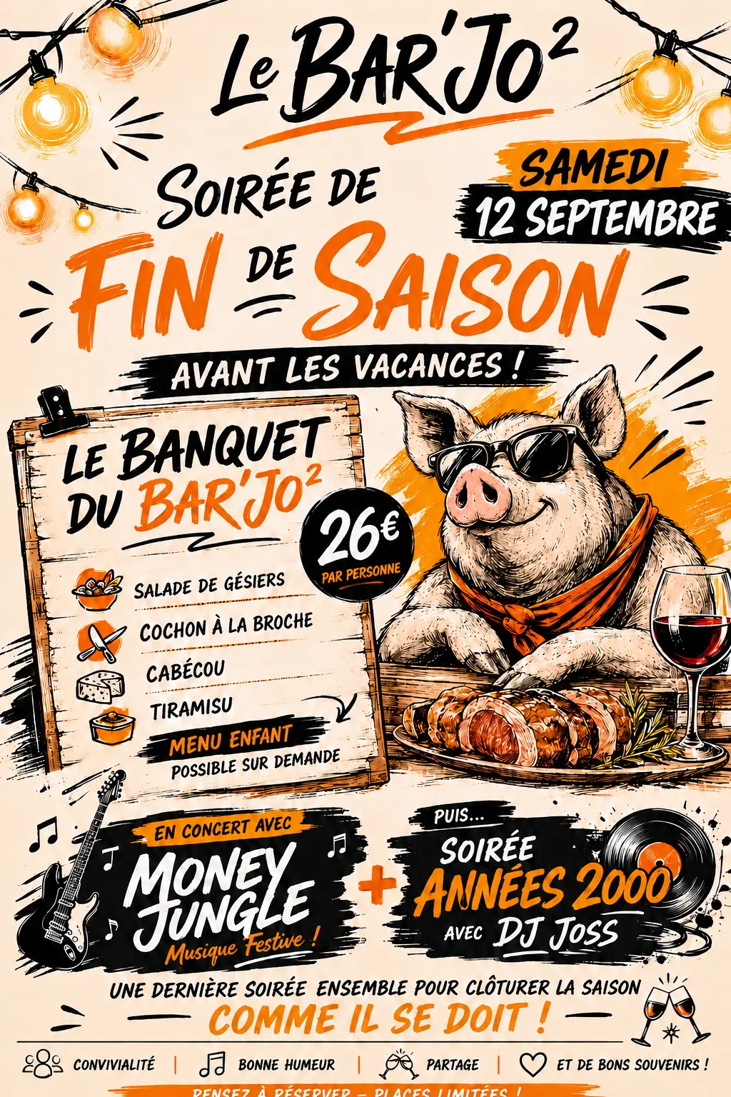 09 - 12 sept - Soirée fin de saison au BarJo²