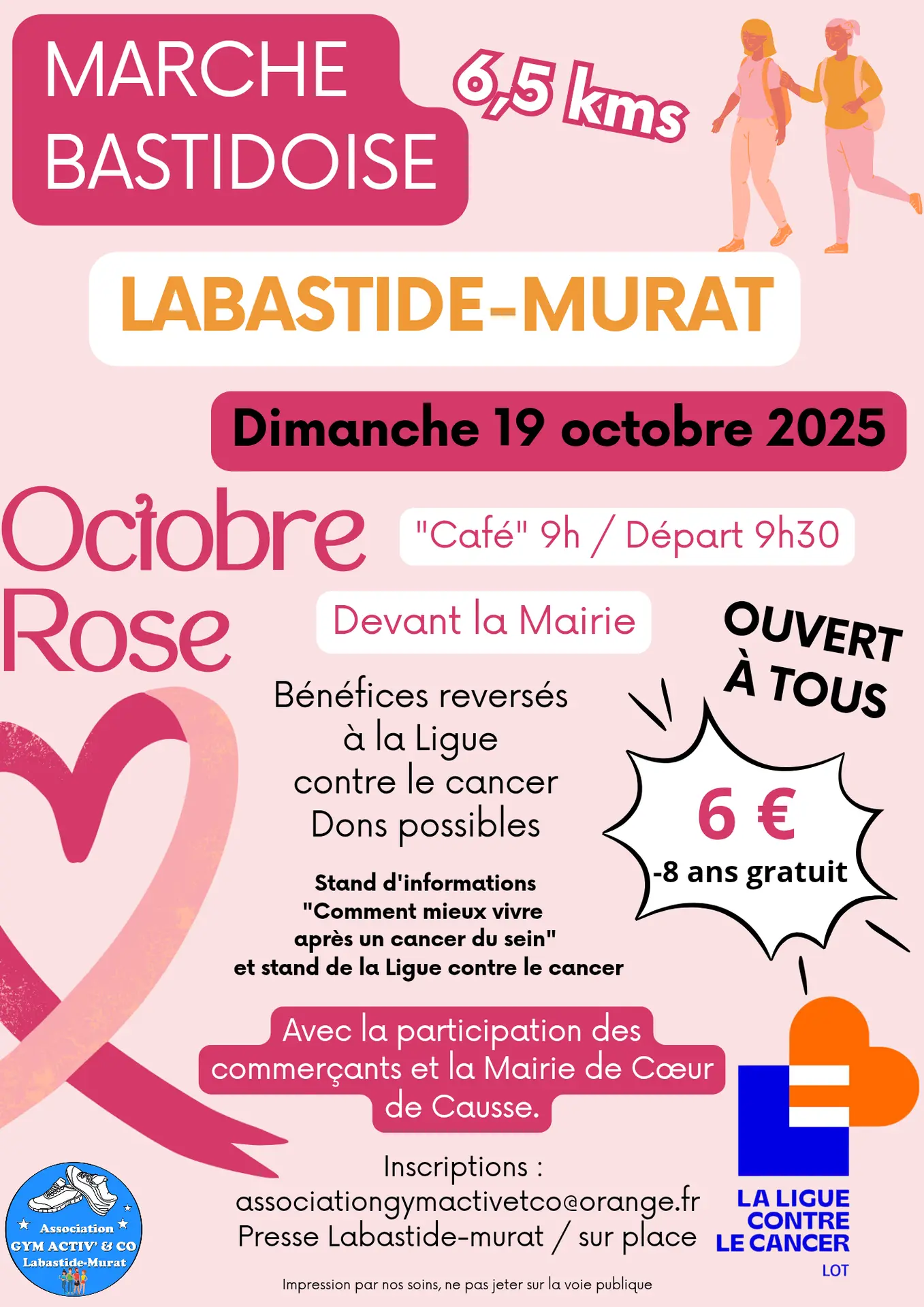 10 - 19 oct - marche pour octobre rose