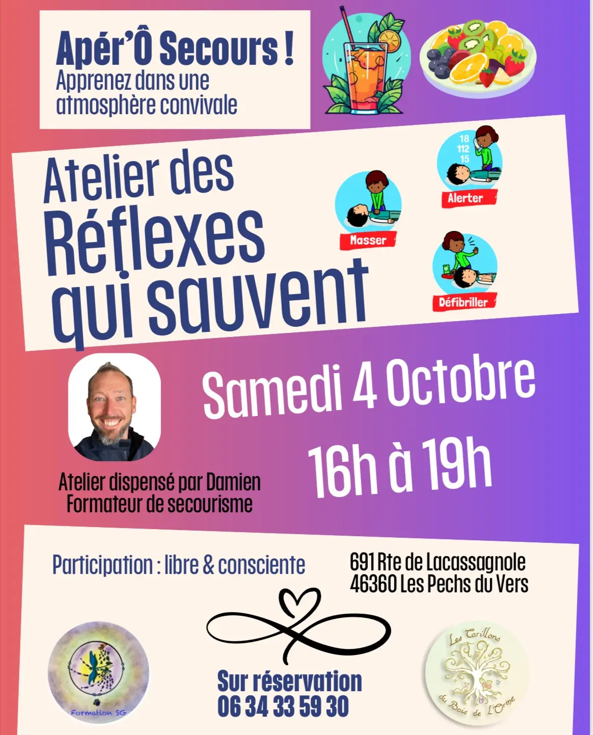 10 - 4 octobre - ApérÔ Secours aux Bois de l'Orme