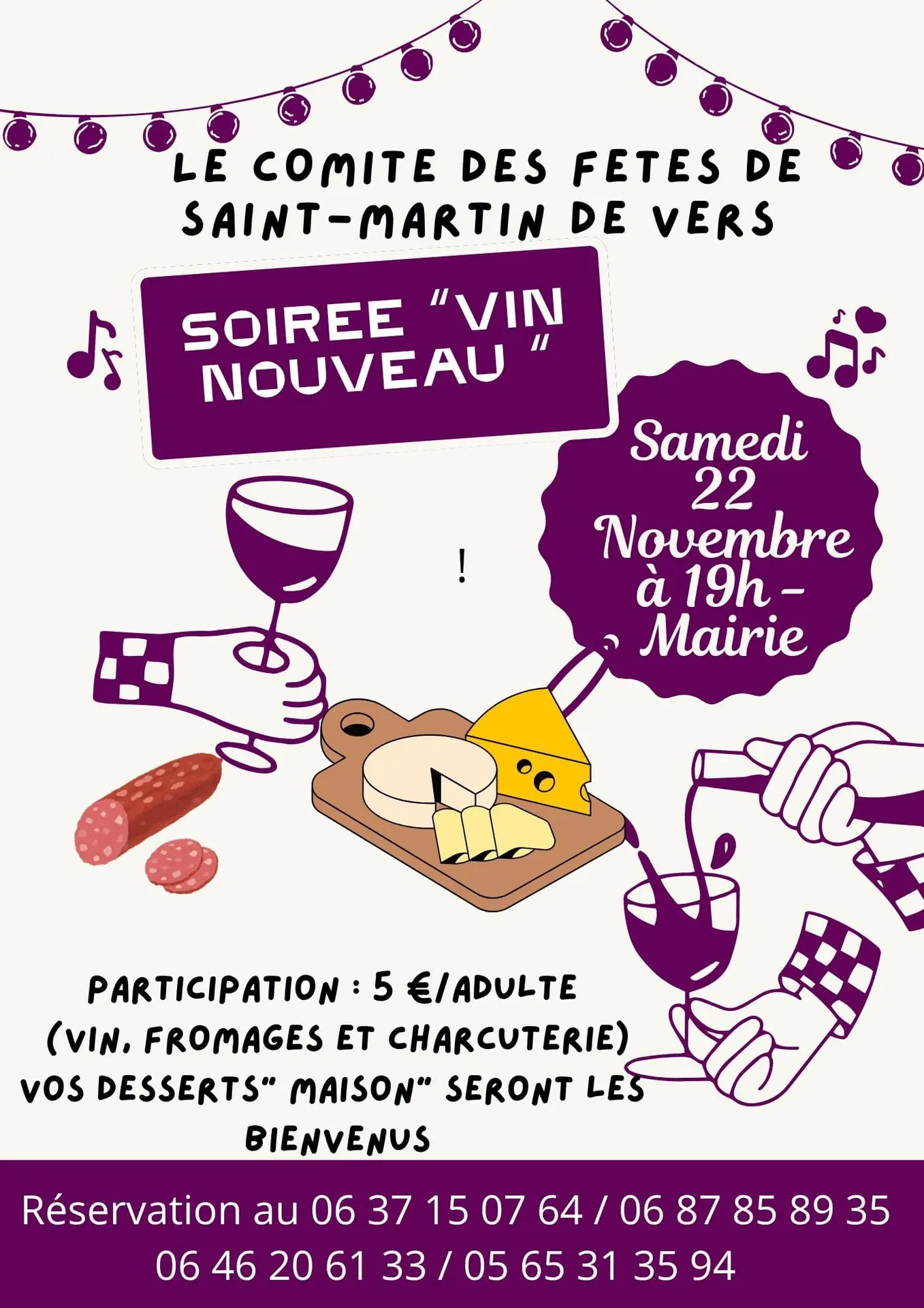 11 - 22 nov - Soirée vin nouveau Saint-Martin-de-Vers