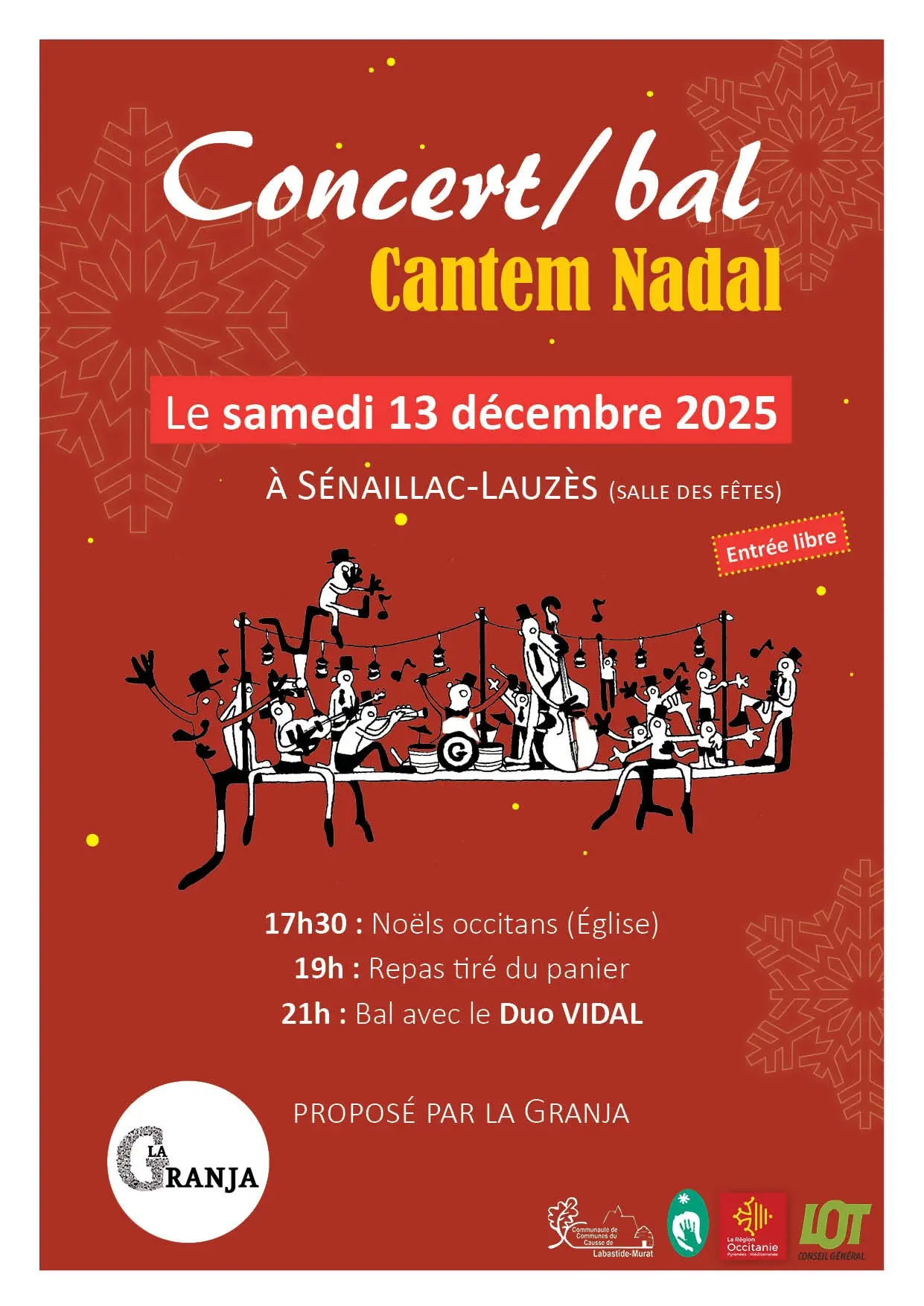 12 - 13 dec - concert Bal à Sénaillac