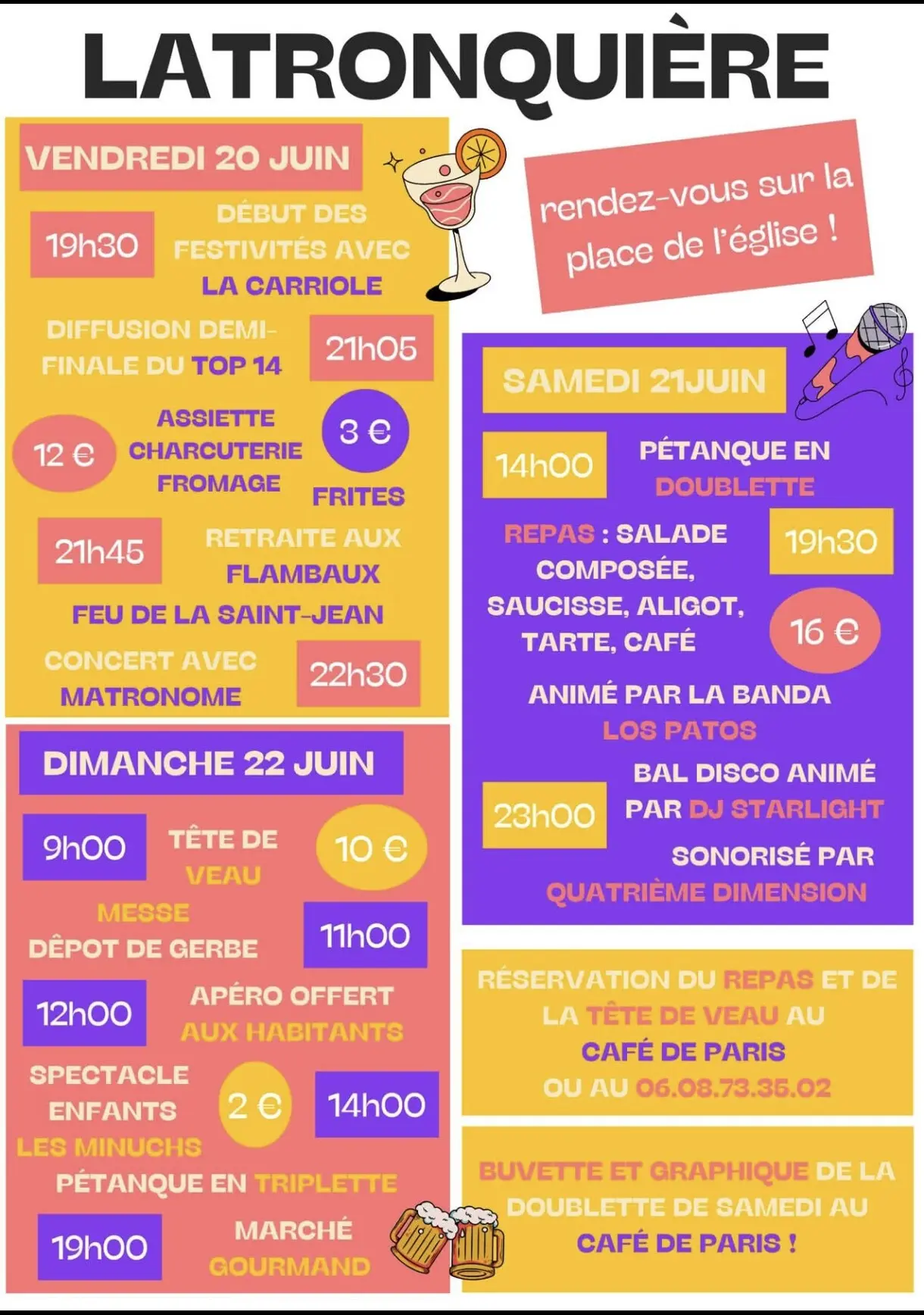 Affiche fête votive Latronquière